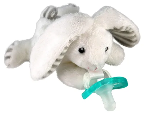 Vista 11 de RaZbaby Bear RaZbuddy - Portachupetes de Peluche para Recién Nacidos en Adelante, Hecho en EE.UU., Chupete Ortodóntico Desmontable JollyPop