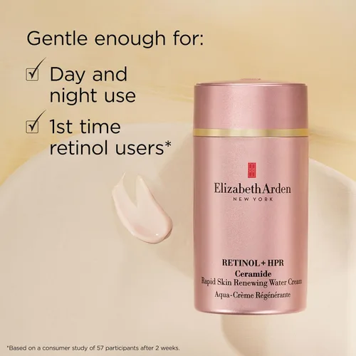 Vista 11 de Elizabeth Arden Retinol + HPR Ceramide Rapid Skin Renewing Water Cream Face Moisturizer, Anti-Aging Wrinkle Treatment, Niacinamide, Hyaluronic Acid