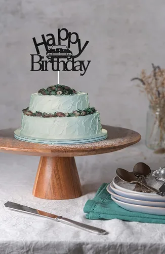 Vista 7 de Decoración para pastel de cumpleaños de coche negro, decoraciones clásicas para fiestas de automóviles