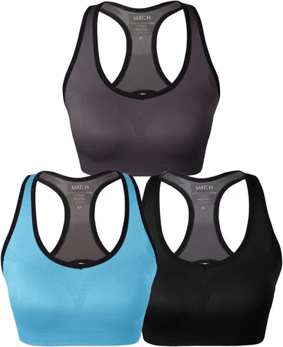 Vista 2 de Match - Brasier deportivo para mujer, sin varillas, sin costuras, con relleno, espalda cruzada, brasier de yoga para entrenamiento, gimnasio, ropa