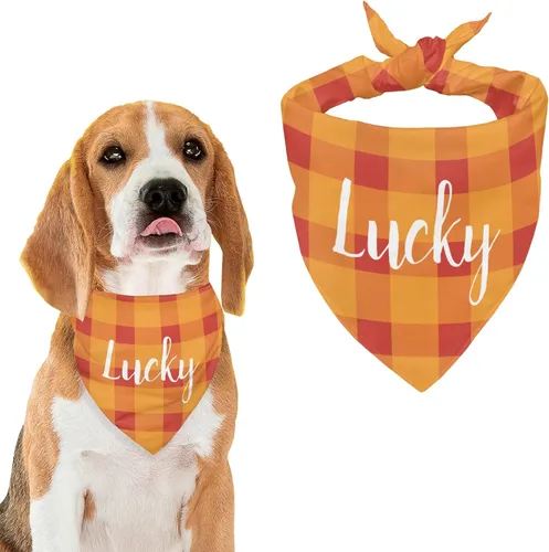 Vista 9 de Bandana personalizada para perro con nombre de poliéster, bandana personalizada para perro, triángulo, bufanda personalizada para mascotas