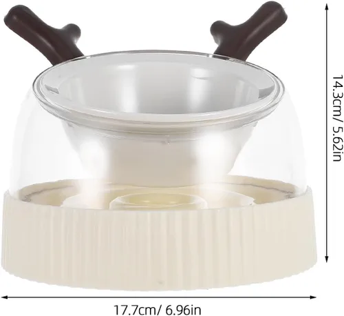 Vista 9 de Ceramic Tilted Slow Feeder PET Bowl for Cats and Small Dogs Travel