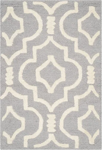 Vista 33 de SAFAVIEH Cambridge Collection - Alfombra decorativa de 2 x 3 pies, color beige y marfil, lana marroquí hecha a mano, ideal para zonas de alto