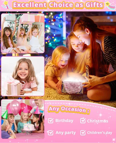 Vista 6 de Peach - Disfraz de princesa para niñas, juego de capa iluminada para niños, disfraz de Halloween, accesorios para niñas pequeñas