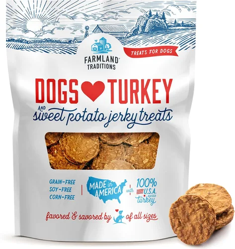 Vista 9 de Farmland Traditions Golosinas premium de carne seca sin relleno para perros que aman el pato y la zanahoria. (5 oz)