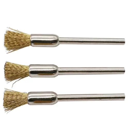 Vista 5 de Driak 20pcs 0.197 in/0.19 "latón pequeño cepillo de alambre mini latón cepillo rotativo kit de herramientas