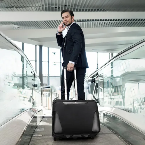 Vista 8 de MATEIN - Maletín rodante para hombres, bolsa grande con ruedas para laptop de 17.3 pulgadas, para viajes, oficina, trabajo, resistente al agua
