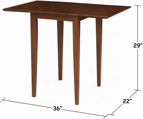 Vista 12 de IC International Concepts Mesa de madera maciza, 36 pulgadas, sin terminar Espresso