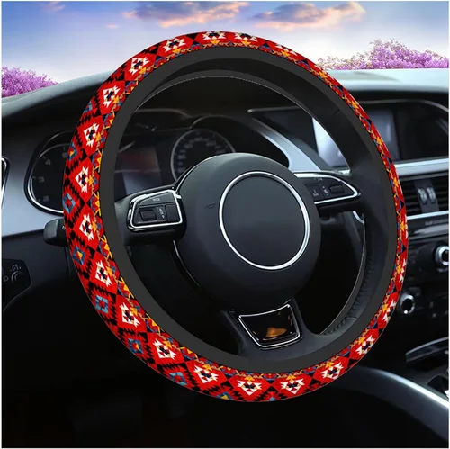 Vista 6 de Swono Fundas de volante de neopreno antideslizantes con diseño de fantasmas lindos y divertidos fantasmas bailarines de Halloween, agarre cómodo
