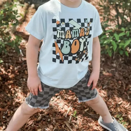 Vista 2 de Conjunto de 2 piezas de sudadera de manga larga con cuello redondo y estampado de letras de tractor para niño pequeño