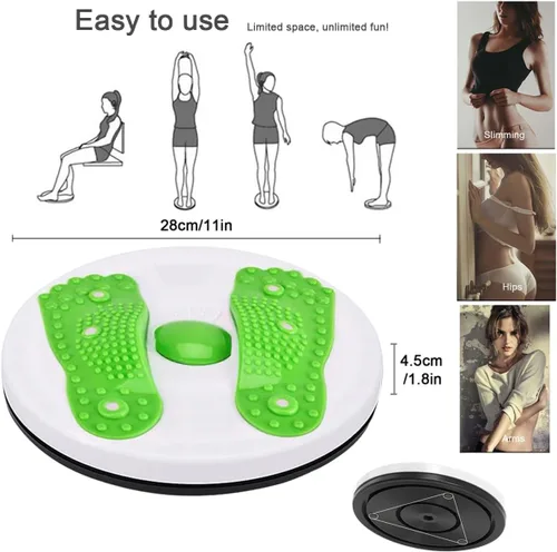 Vista 2 de Twister/Ab Twister Board para ejercicio de cintura, disco de torsión de cintura, masaje de pies para fitness, perder peso, equipo deportivo