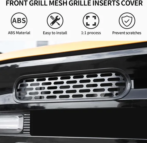 Vista 3 de Kit de 6 piezas de rejilla de malla para parrilla delantera, marco de cubierta, para Ford Bronco 2021-2024 de 2/4 puertas, accesorios exteriores