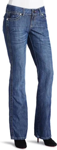 Vista 8 de Wrangler Jeans para mujer Cash de tiro medio con dobladillo ventilado Ultimate Riding espíritu americano