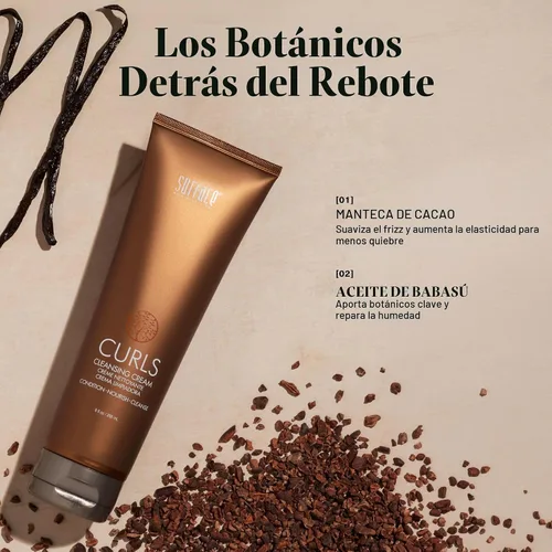 Vista 4 de SURFACE Crema limpiadora para rizos de cabello – define, añade brillo y proporciona longevidad de estilo sin encrespamiento – 6 onzas líquidas