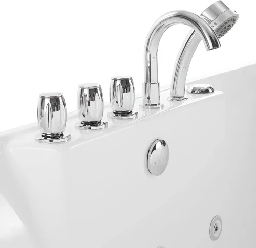 Vista 11 de Empava Bañera de hidromasaje independiente de 67 x 31.5 pulgadas, bañera de hidromasaje independiente de 560 W, 70 galones, rectangular, ideal