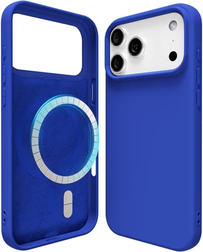 Vista 60 de oakxco Funda de silicona para iPhone 13 Mini/ 12 Mini magnética, compatible con carga inalámbrica Magsafe, goma delgada y suave, cubierta protectora
