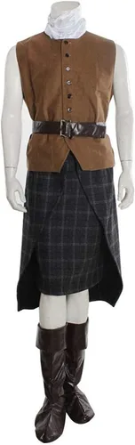 Vista 5 de Disfraz de Jamie Fraser para hombre de las tierras altas escocesas de Outlander
