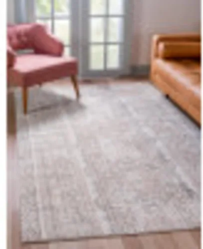 Vista 3 de Unique Loom Portland Collection - Alfombra de área (2 pies 2 pulgadas x 3 pies 1 pulgada, rectangular, marfil / gris)