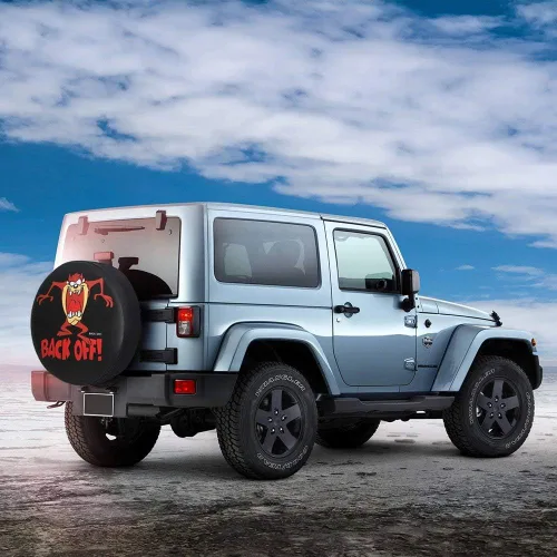 Vista 3 de Cubierta de rueda de repuesto, de piel de PVC, impermeable, a prueba de polvo, con bandera estadounidense, para Jeep Liberty Wrangler Rv Backoff
