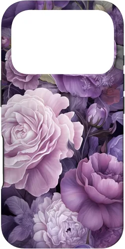 Vista 30 de Elegant Blush Pink And Purple Vintage Floral Rose And Peony Case for iPhone 16
