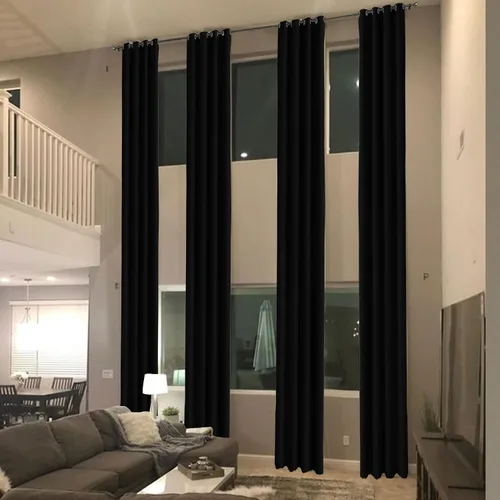 Vista 8 de cololeaf Cortinas opacas extralargas de níquel con ojales, cortinas opacas con aislamiento térmico para loft, sala de estar, dormitorio, habitación