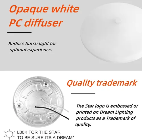 Vista 4 de Luces LED de 3.5 pulgadas y 12 voltios, luz de techo interior con interruptor debajo del gabinete, luces para caravana, remolque, barco, iluminación