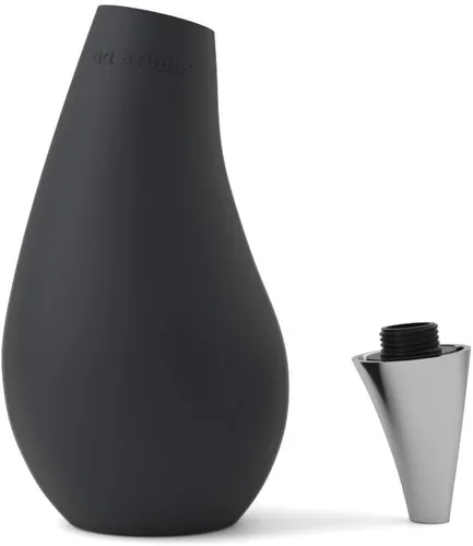 Vista 4 de Dispensador de jabón exprimible para encimera de cocina y baño, botella con forma de lágrima (negro, ~7oz)