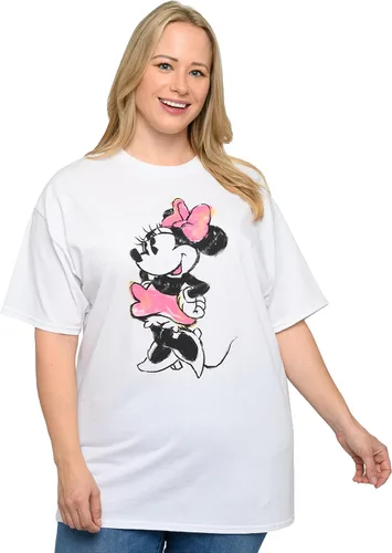 Vista 6 de Disney Camiseta de talla grande para mujer, Minnie Mouse, 100% algodón