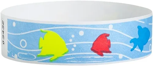 Vista 5 de 500 Wristco Blue Penguins - Pulseras Tyvek de 3/4 pulgadas - Pulseras de papel para eventos