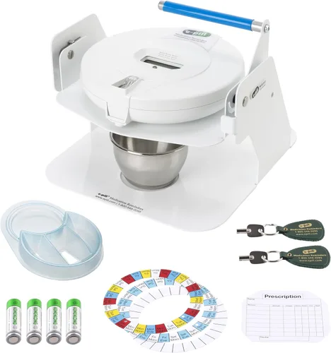 Vista 7 de e-Pill Station Pro - Dispensador de píldoras automático con bloqueo avanzado - Tapa blanca
