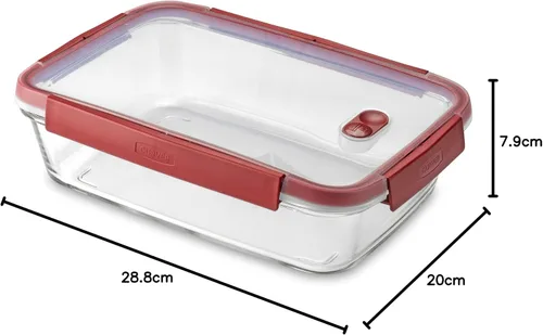 Vista 4 de Curver Smart Cook Contenedor de almacenamiento 2,3 L, L x W x H: 7.9 x 11.3 x 3.1 in, Rectangular, Sistema de Bloqueo Seguro, Apto para Nevera