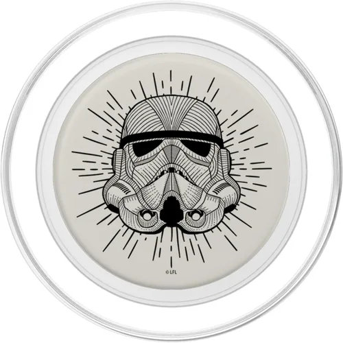 Vista 2 de Star Wars Casco Storm Trooper Line Art PopSockets MagSafe PopGrip para iPhone