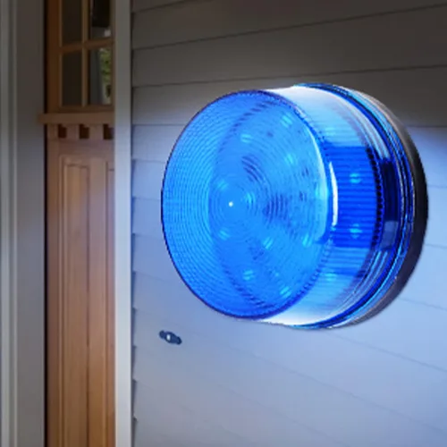 Vista 4 de FILFEEL Luz de advertencia LED de 12 V, luz intermitente azul estroboscópica LED estroboscópica alarma de advertencia de advertencia luz