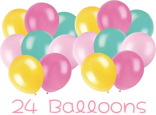 Vista 6 de Oojami Suministros de fiesta de dinosaurios para 24 - Juego de decoraciones de cumpleaños para niñas