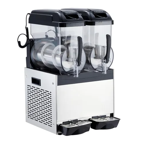 Vista 9 de 15L Dual-Tank Slushy Machine 700W Comercial Acero inoxidable Doble tanque Congelación rápida de 700 W Limpieza automática Para Blanco