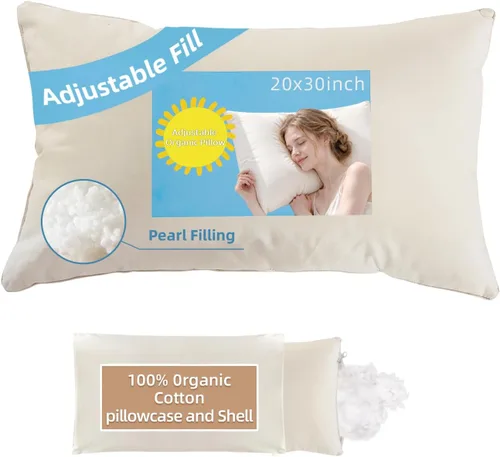 Vista 12 de Almohada orgánica con funda de almohada de dibujos animados - 16x22 Almohada para niños con funda de 100% algodón orgánico, almohada juvenil