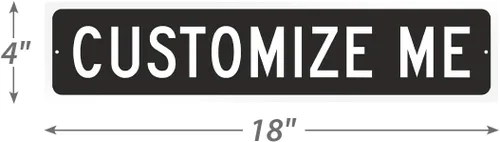 Vista 7 de SmartSign - Cartel de calle personalizado negro de 4" x 18", aluminio, opción reflectante, personaliza tu propia placa de dirección, cartel de metal