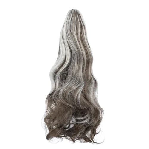 Vista 11 de Extensión de cola de caballo con clip de garra, de 18 pulgadas, extensiones de cabello ondulado largo para mujer, extensiones de cola de caballo
