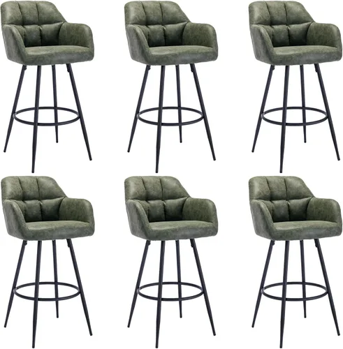 Vista 30 de ROCITY Juego de 2 taburetes de bar de terciopelo con respaldo, silla de bar beige para isla de cocina, taburetes de bar modernos con patas de metal
