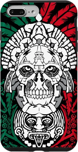 Vista 12 de Aztec Warrior Skull - Funda para iPhone 17, diseño de antepasados mexicanos