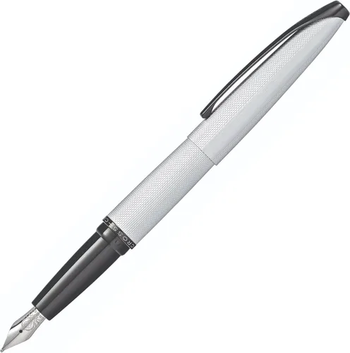Vista 10 de Cross Pluma Fuente Recargable ATX Presentada en una Caja de Regalo de Lujo - Punta Media, Tinta Negra, Basalto Negro Refillable Fountain Pen