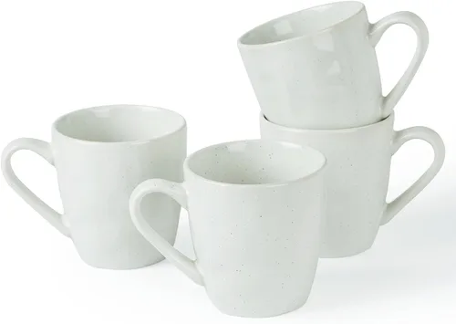 Vista 11 de Juego de Tazas de Café Famiware, Juego de 4 Tazas de 13 oz, Tazas de Gres para Café con Leche, Té Caliente, Mocha, Cacao, Capuchino, Aptas
