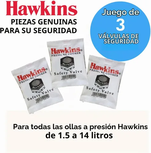 Vista 2 de Hawkins B1010 Válvula de seguridad de olla a presión de 3 piezas - B1010-3pcSet