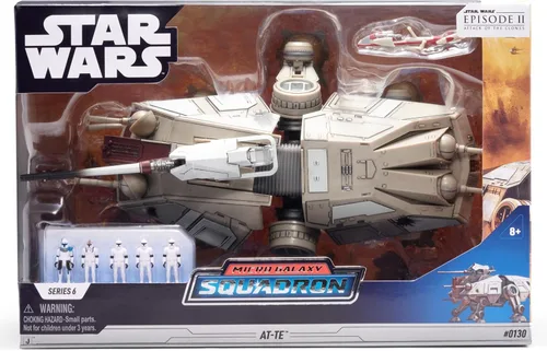 Vista 2 de Star Wars Micro Galaxy Squadron at-TE - vehículo de seis patas de 9 pulgadas con deslizador de 2,5 pulgadas y cinco accesorios de microfiguras