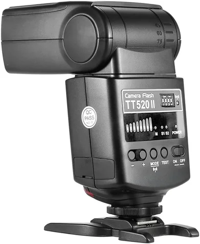 Vista 4 de Godox 2 flash electrónico universal TT520Ⅱ para cámara Speedlite + AT-16 2.4G transmisor de gatillo inalámbrico número 33 S1 S2 modos de repuesto