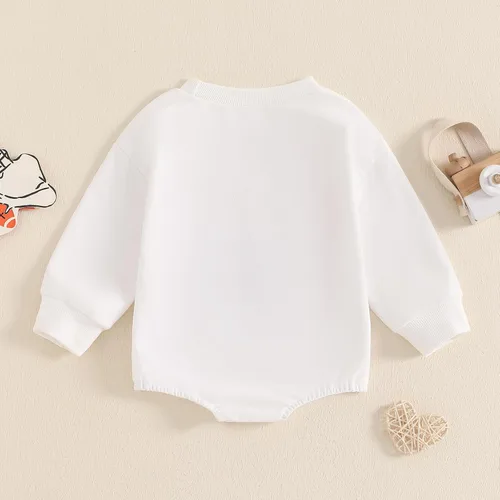 Vista 33 de MERSARIPHY Sudadera de fútbol para bebé, traje de manga larga con letras divertidas, ropa de otoño e invierno