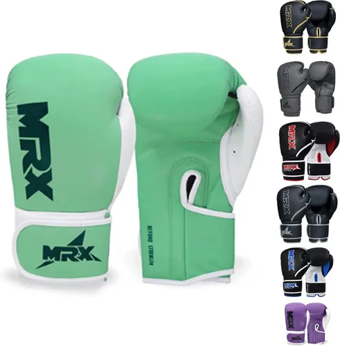 Vista 13 de MRX Guantes de boxeo para entrenamiento de combate, entrenamiento de combate, entrenamiento de combate, entrenamiento de sparring grappling Negro