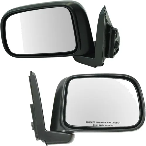 Vista 99 de TRQ Conjunto de 2 piezas de espejo lateral para conductor y pasajero, ajuste eléctrico, sin calefacción, sin memoria, color negro, compatible