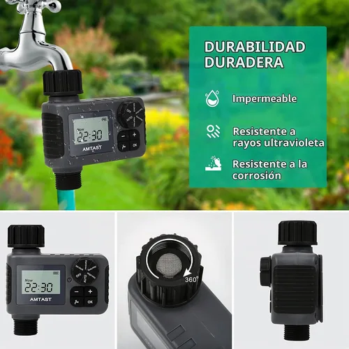 Vista 2 de Temporizador de rociadores programable para manguera de jardín