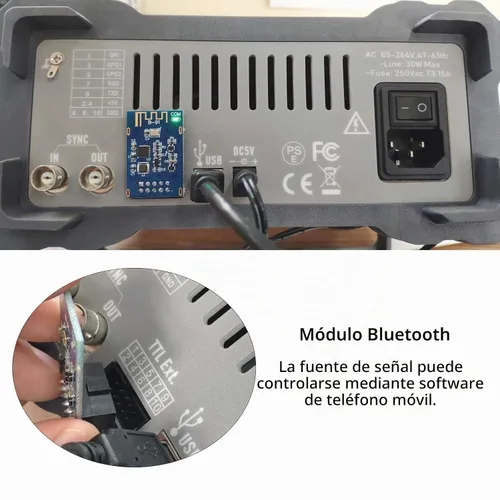 Vista 7 de Generador de señal DDS programable de doble canal Goupchn 60MHz